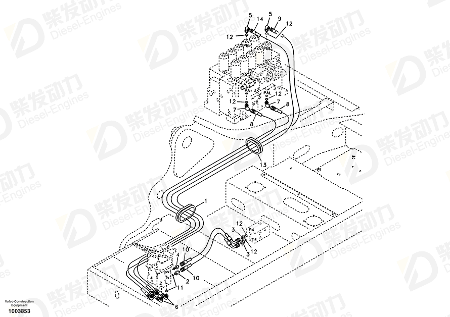 VOLVO HOSE SA9451-03260 Drawing VOLVO HOSE SA9451-03260 Drawing