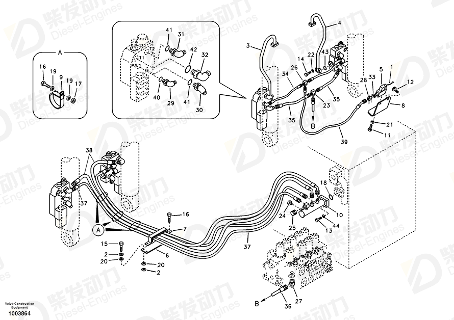 VOLVO Pipe SA1074-06570 Drawing VOLVO Pipe SA1074-06570 Drawing