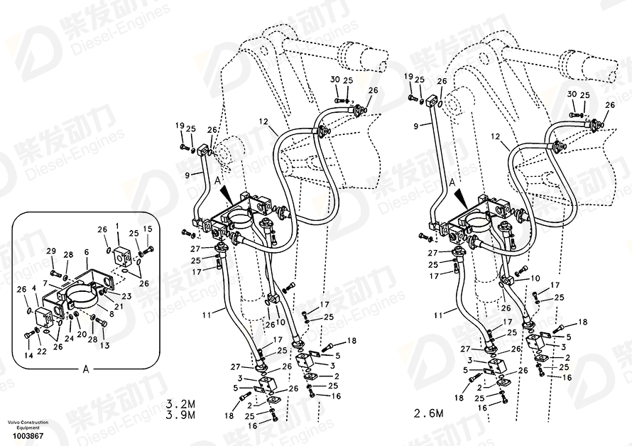 VOLVO Bracket 14515382 Drawing