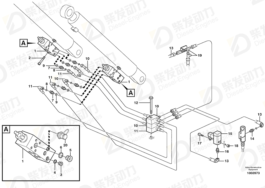 VOLVO Screw 13955310 Drawing