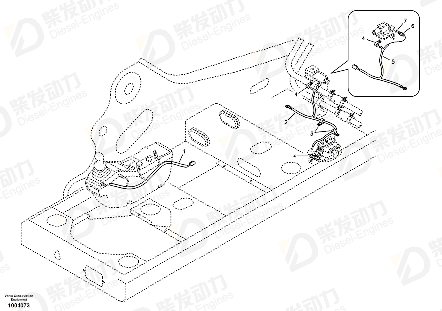 VOLVO Cable harness 14518155 Drawing VOLVO Cable harness 14518155 Drawing