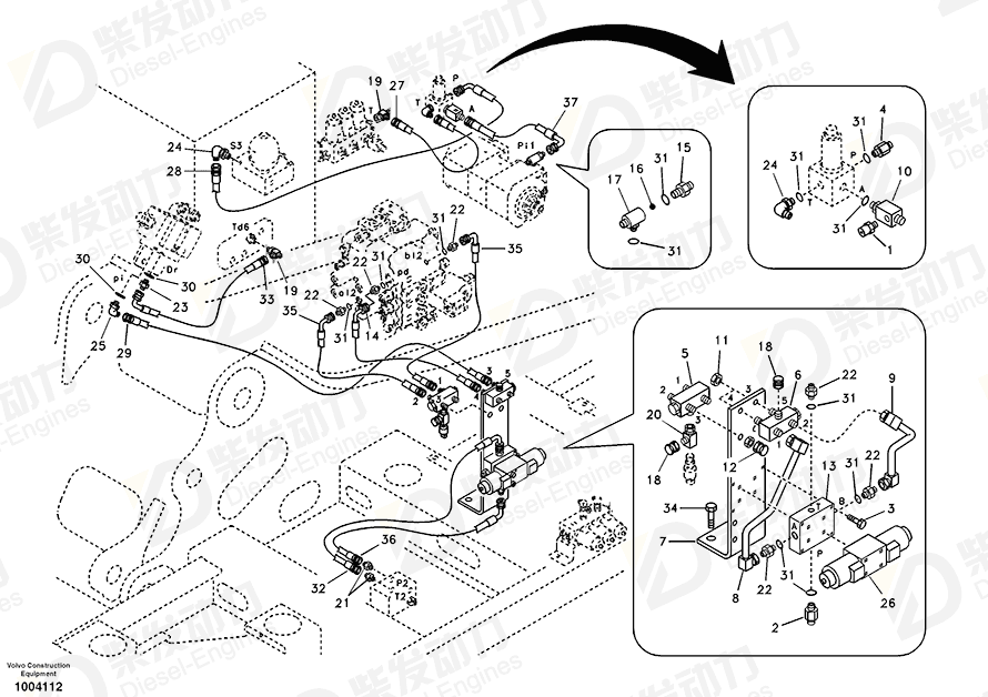 VOLVO Valve 14506629 Drawing