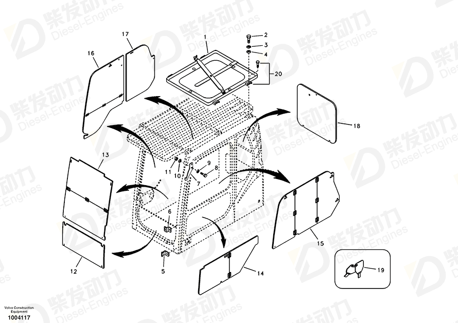 VOLVO Cover 14538706 Drawing