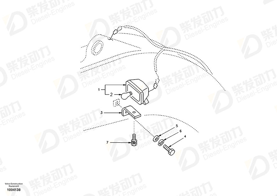 VOLVO Bracket 14513002 Drawing