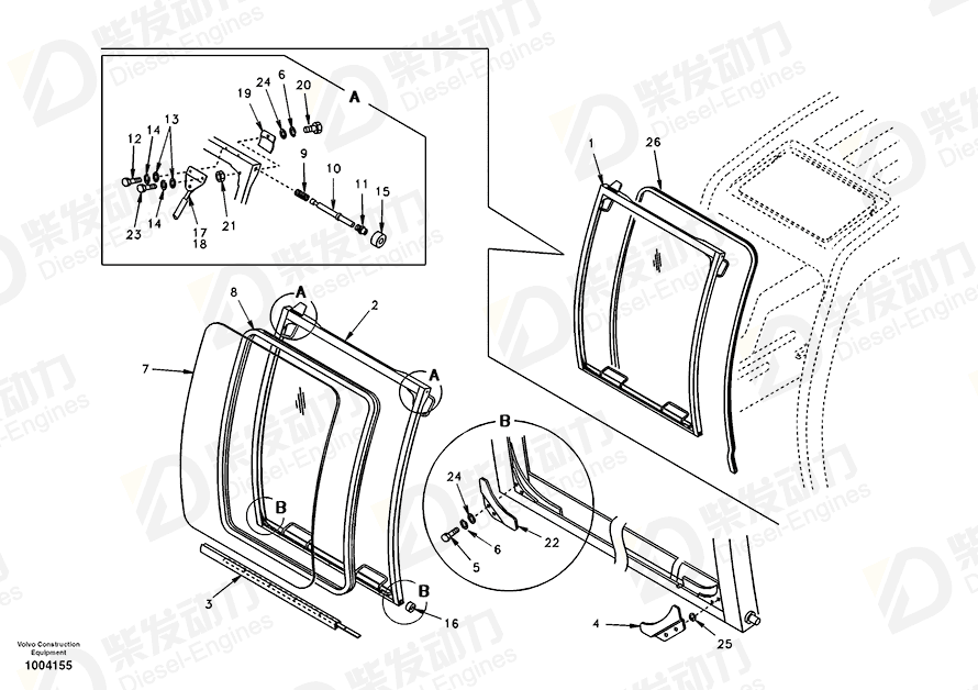 VOLVO Lever SA1166-30490 Drawing