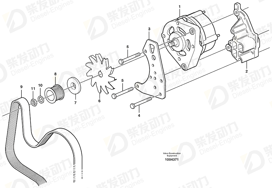 VOLVO Back-up ring 20405797 Drawing VOLVO Back-up ring 20405797 Drawing