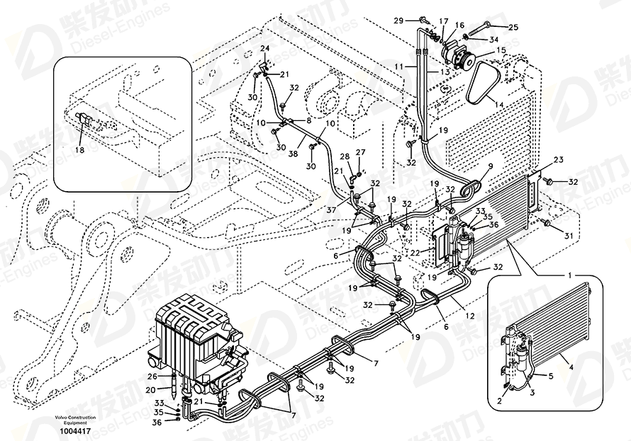 VOLVO Hose 14509416 Drawing