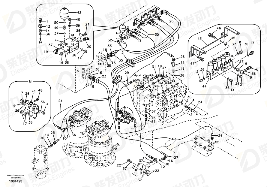 VOLVO HOSE ASSEMBLY SA9451-04359 Drawing VOLVO HOSE ASSEMBLY SA9451-04359 Drawing