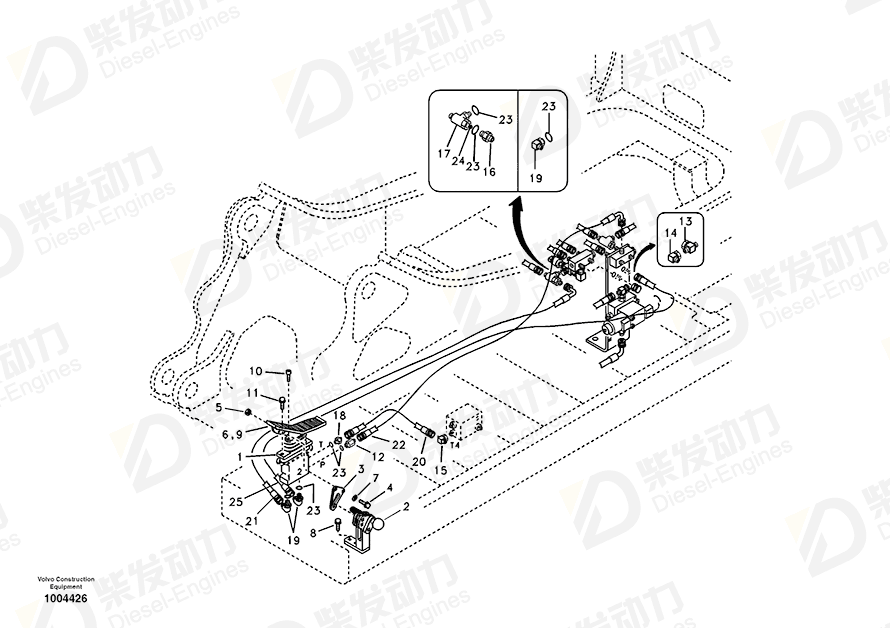 VOLVO Hose assembly SA9453-02267 Drawing