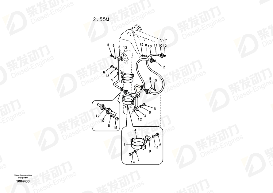 VOLVO Pipe 14505886 Drawing