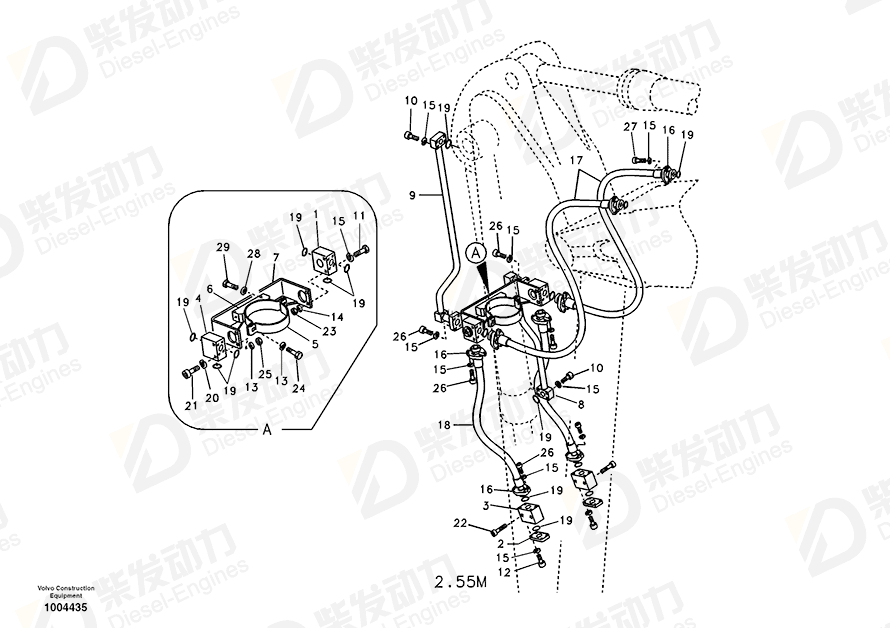 VOLVO Pipe 14517681 Drawing