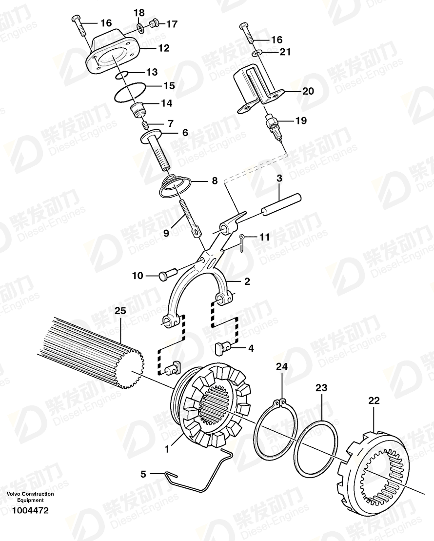 VOLVO Selector fork 1523080 Drawing