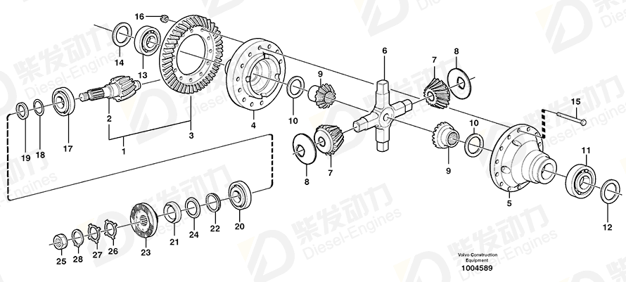 VOLVO Differential side gear 1069849 Drawing