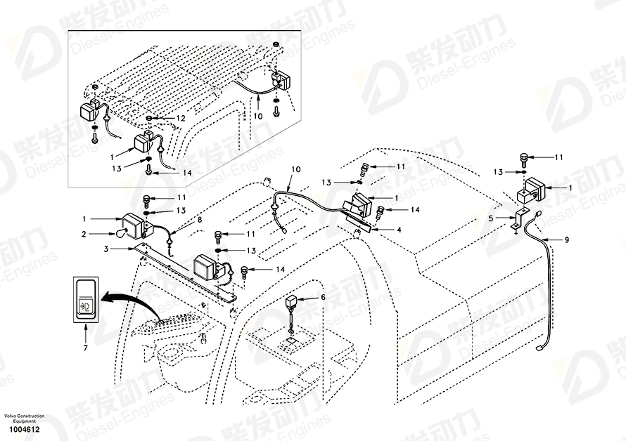VOLVO Wire harness 14504704 Drawing