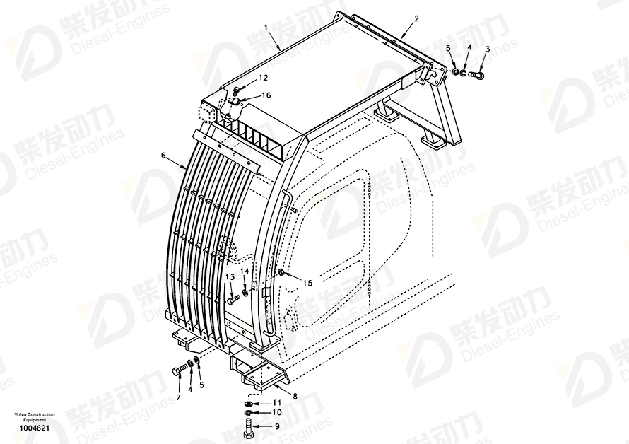 VOLVO Bracket SA1151-02260 Drawing