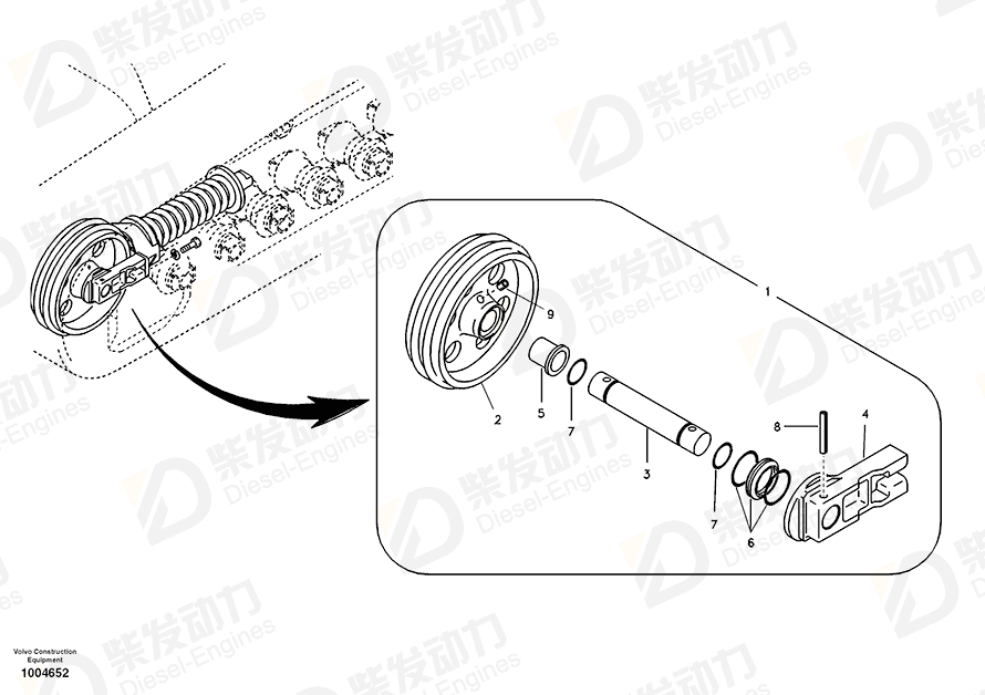 VOLVO Shaft SA1181-00090 Drawing VOLVO Shaft SA1181-00090 Drawing