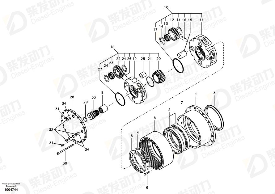 VOLVO PLANETARY GEAR SA7117-30240 Drawing