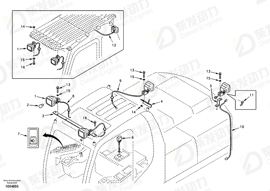 VOLVO Wire harness 14505481 Drawing