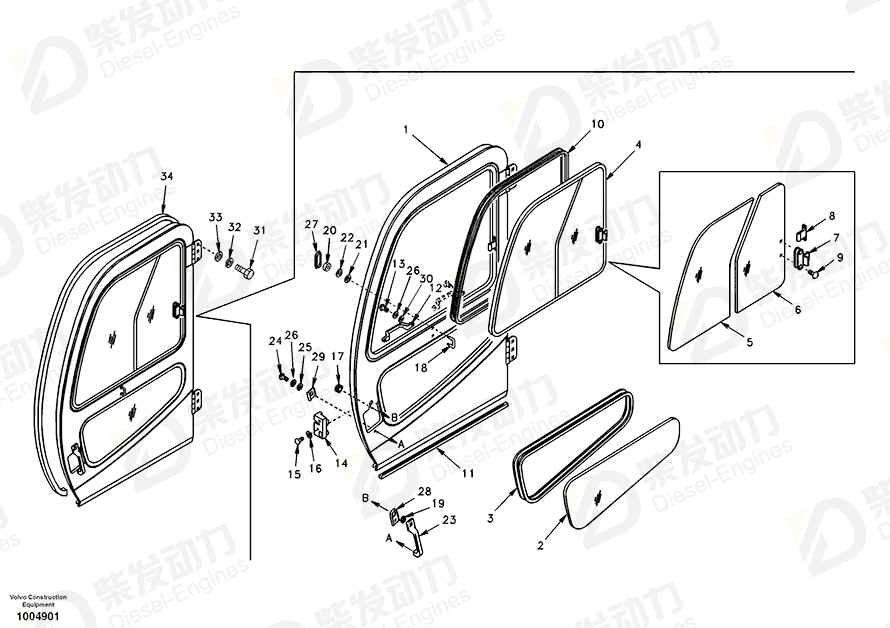 VOLVO Glass SA1166-00370 Drawing