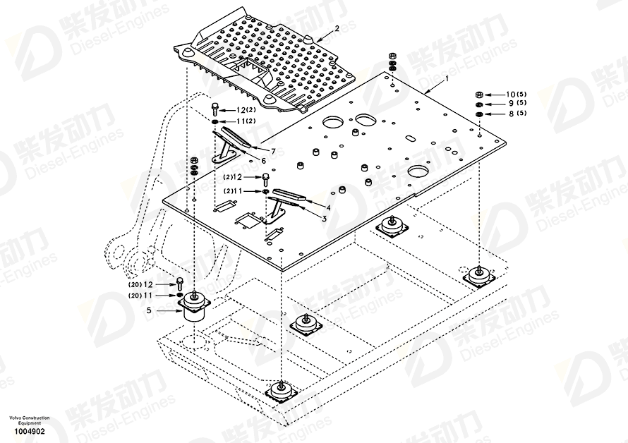 VOLVO Bracket SA1161-00071 Drawing