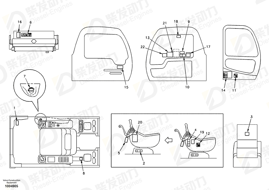 VOLVO Decal Set 14508134 Drawing