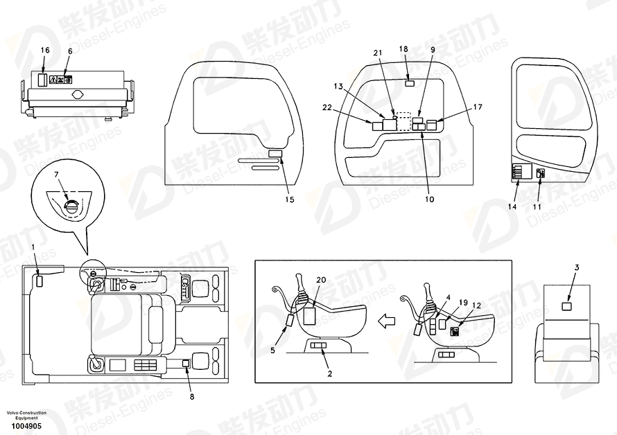 VOLVO Decal SA1192-02910 Drawing