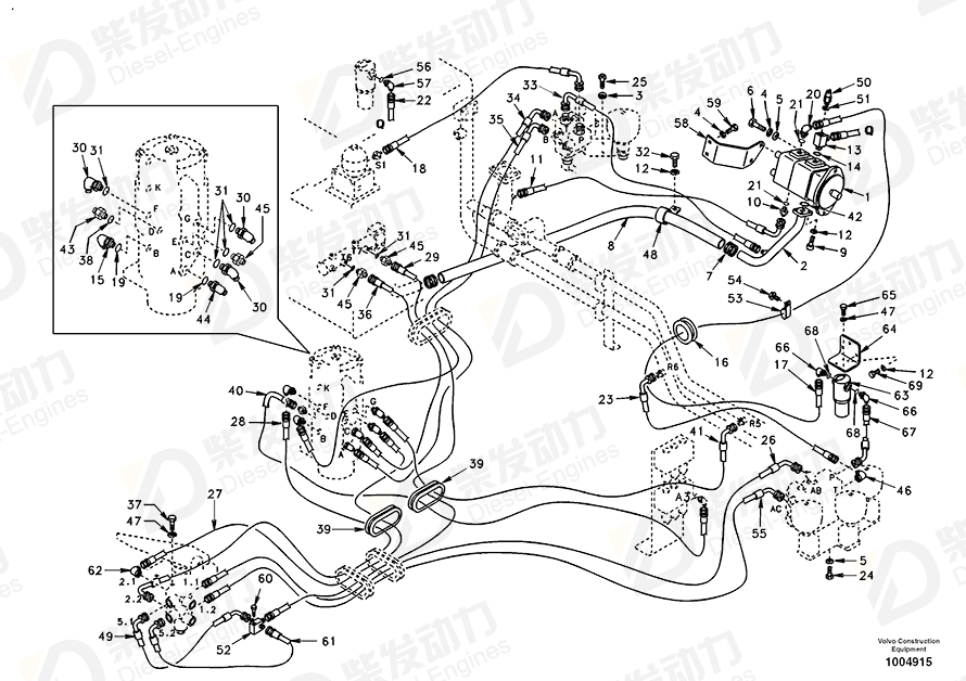 VOLVO Gasket SA9426-20030 Drawing