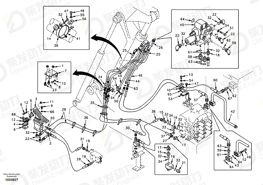 VOLVO Hose assembly SA9451-02326 Drawing