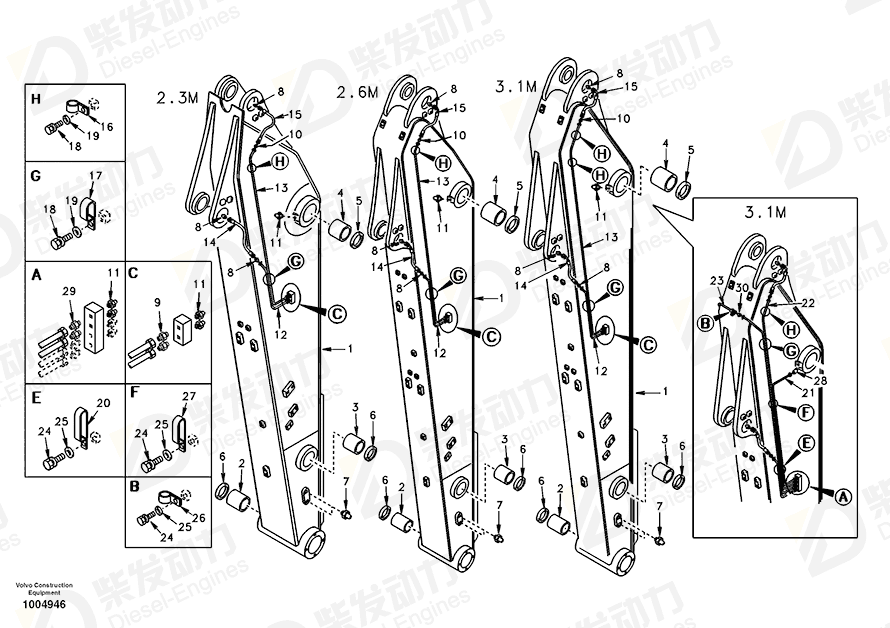 VOLVO HOSE SA9482-02404 Drawing VOLVO HOSE SA9482-02404 Drawing
