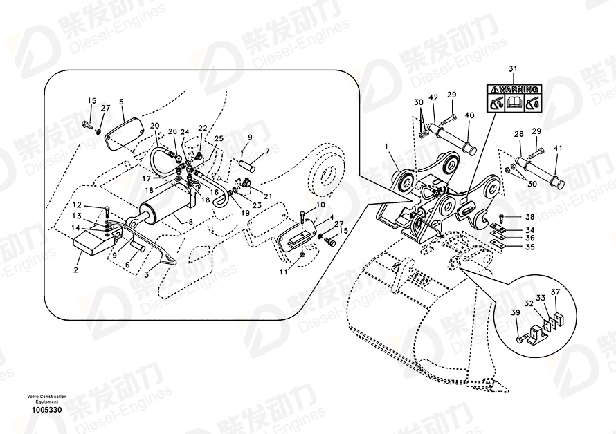 VOLVO Quick attachment 14533985 Drawing VOLVO Quick attachment 14533985 Drawing