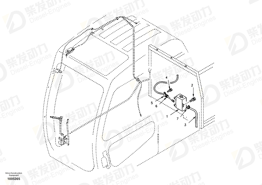 VOLVO Cooling hose SA9962-00540 Drawing