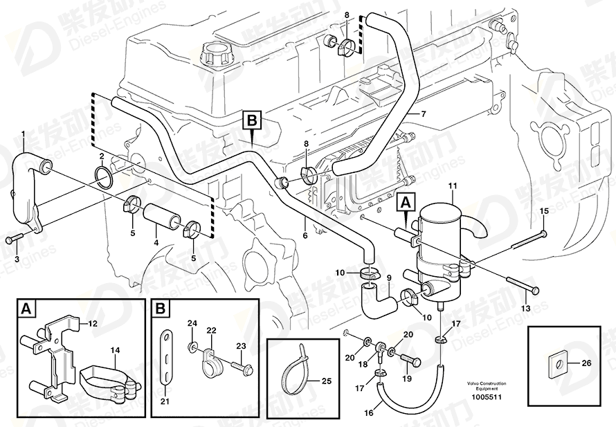 VOLVO Bracket 965541 Drawing