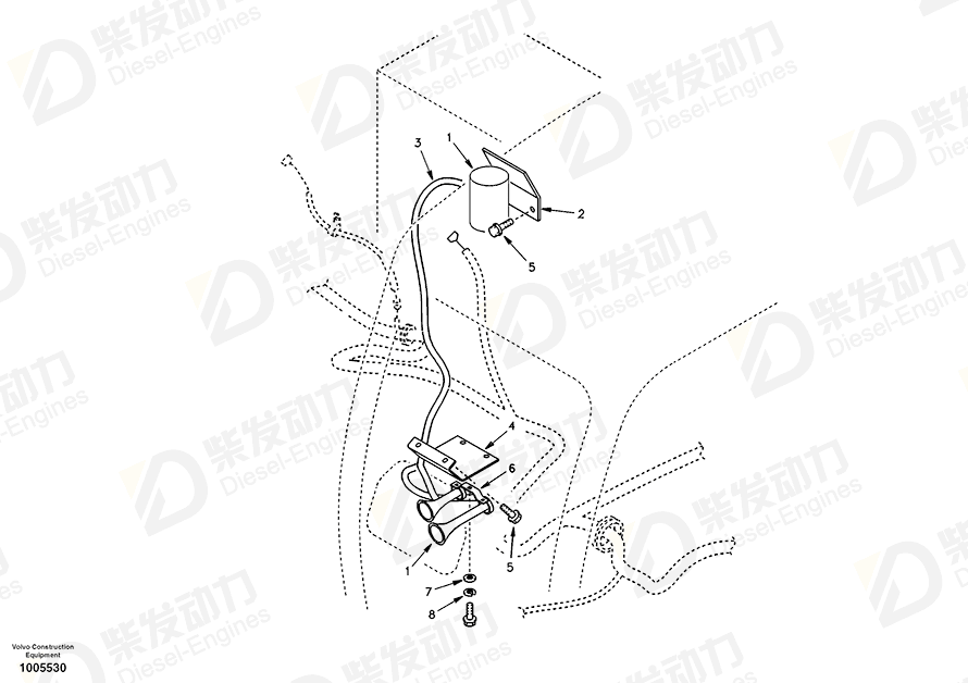 VOLVO Bracket SA1122-01070 Drawing VOLVO Bracket SA1122-01070 Drawing