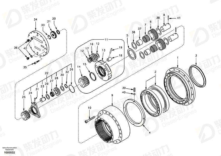 VOLVO Planet carrier SA7117-38391 Drawing
