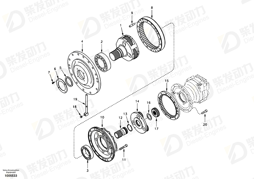 VOLVO Hex. socket screw SA1036-00740 Drawing VOLVO Hex. socket screw SA1036-00740 Drawing