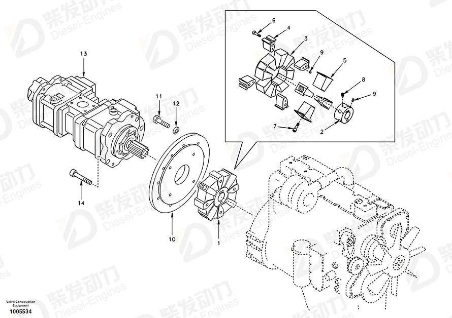 VOLVO Hub SA1112-00650 Drawing