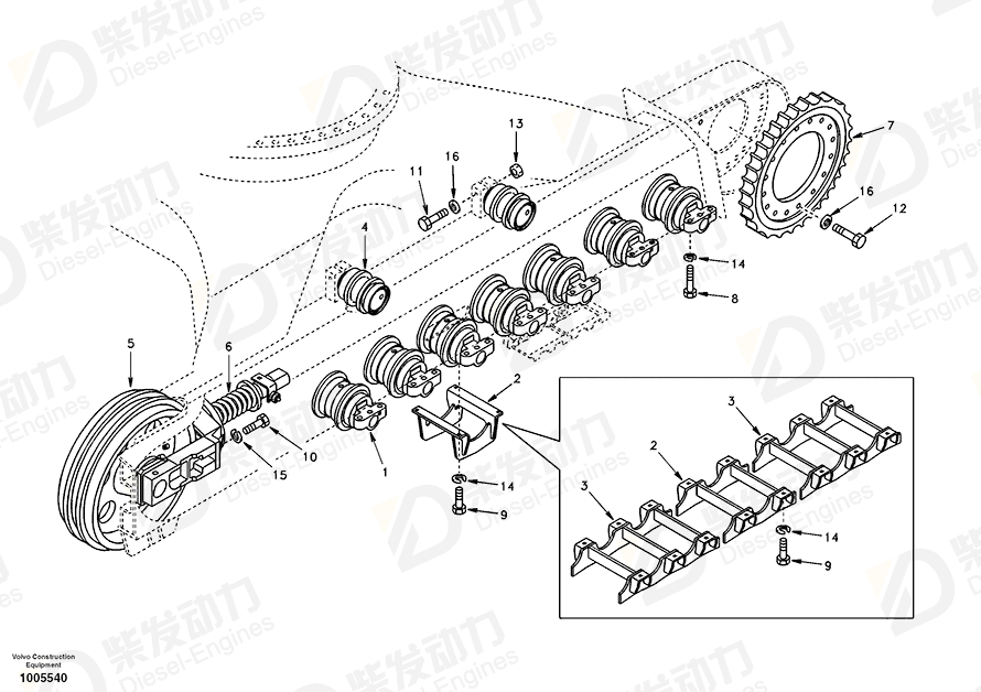 VOLVO Idler SA1181-00721 Drawing