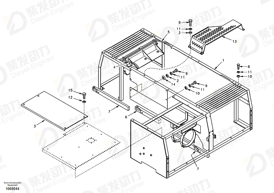 VOLVO Cover SA1162-08580 Drawing VOLVO Cover SA1162-08580 Drawing