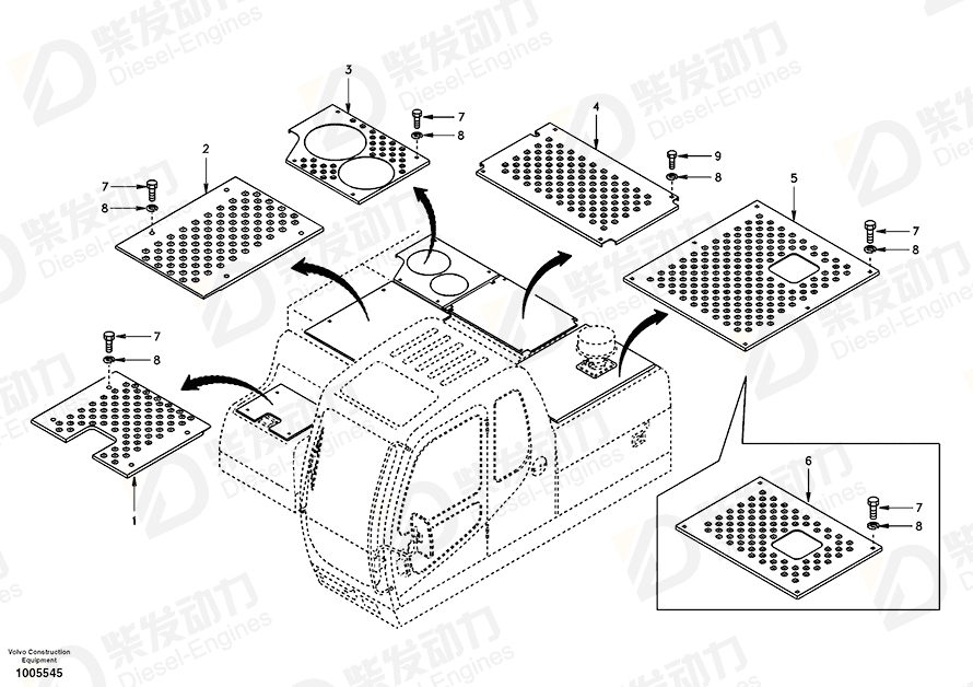 VOLVO Slip protection SA1166-04340 Drawing