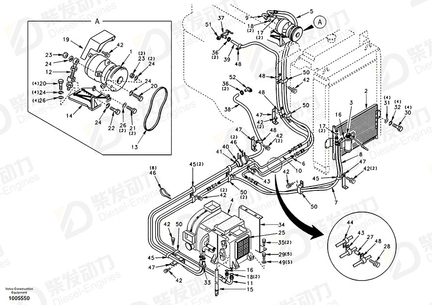 VOLVO Compressor SA1125-03280 Drawing