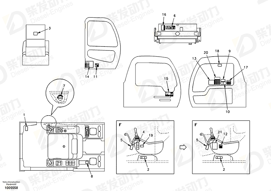 VOLVO Decal Set 14508113 Drawing