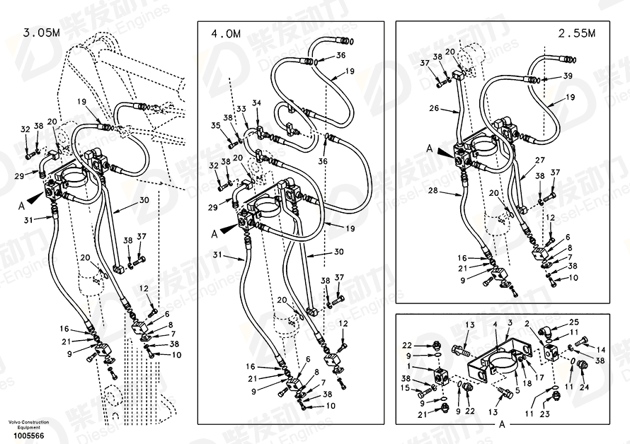 VOLVO Pipe SA1174-57760 Drawing VOLVO Pipe SA1174-57760 Drawing