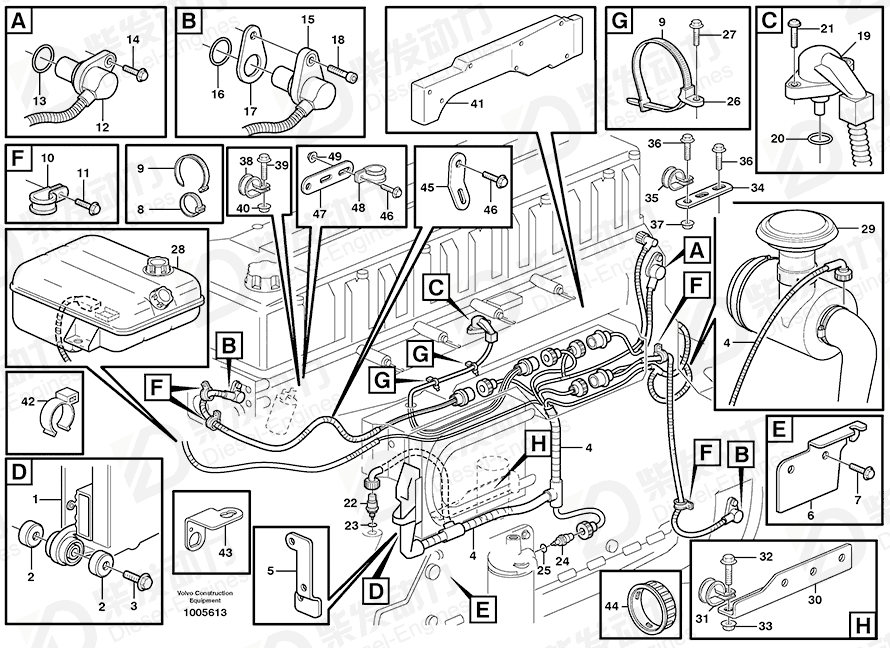 VOLVO Cable harness 11128781 Drawing