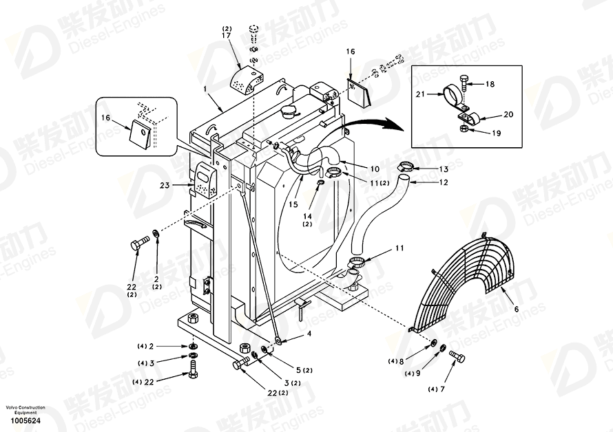 VOLVO Guard SA1115-03880 Drawing