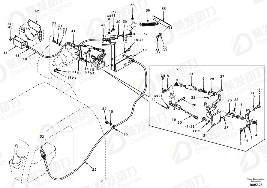 VOLVO Bracket SA1118-01710 Drawing