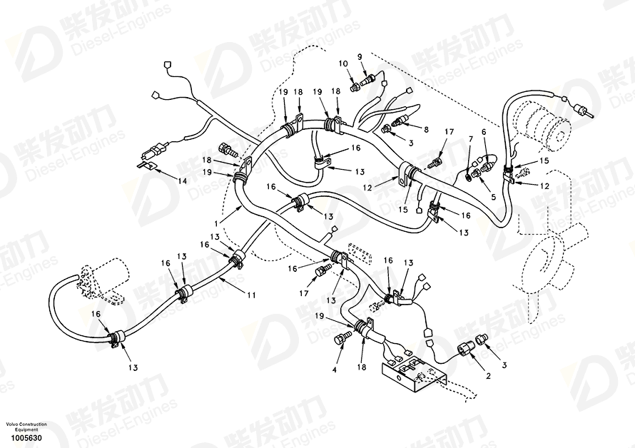 VOLVO WIRE HARNESS_EN SA1122-03911 Drawing