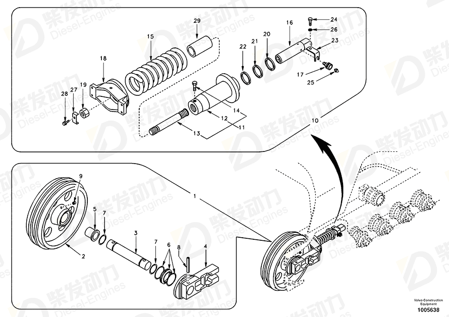 VOLVO Recoil Spring SA1181-00170 Drawing VOLVO Recoil Spring SA1181-00170 Drawing