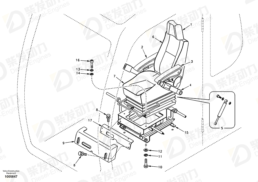 VOLVO Support SA1167-01070 Drawing