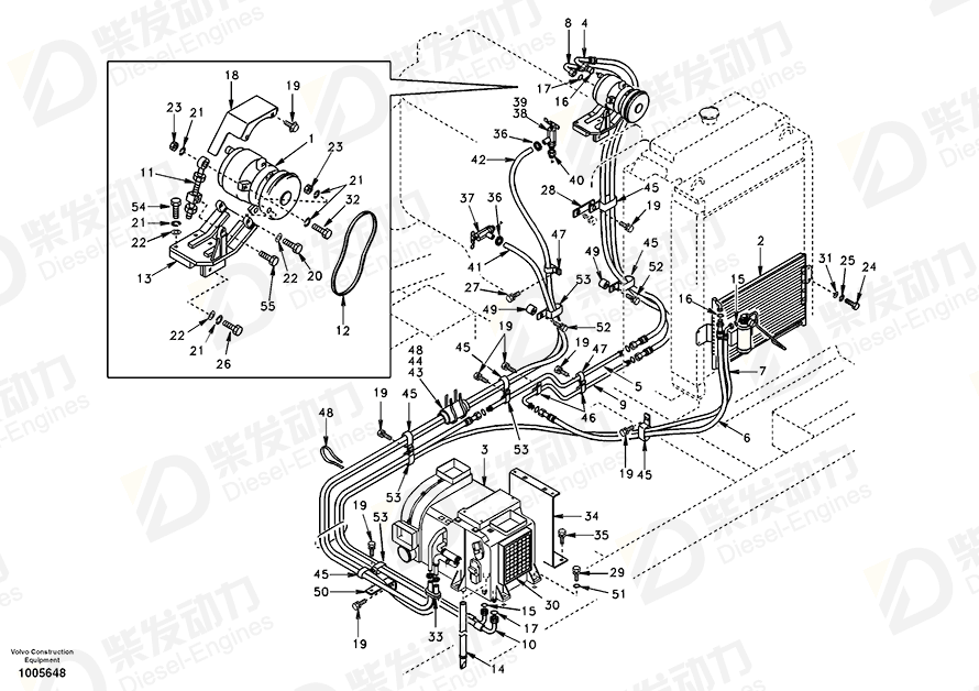 VOLVO Hose SA1125-00670 Drawing