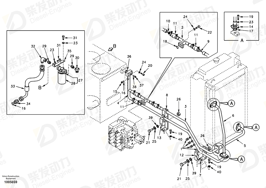 VOLVO Pipe SA1142-03300 Drawing VOLVO Pipe SA1142-03300 Drawing